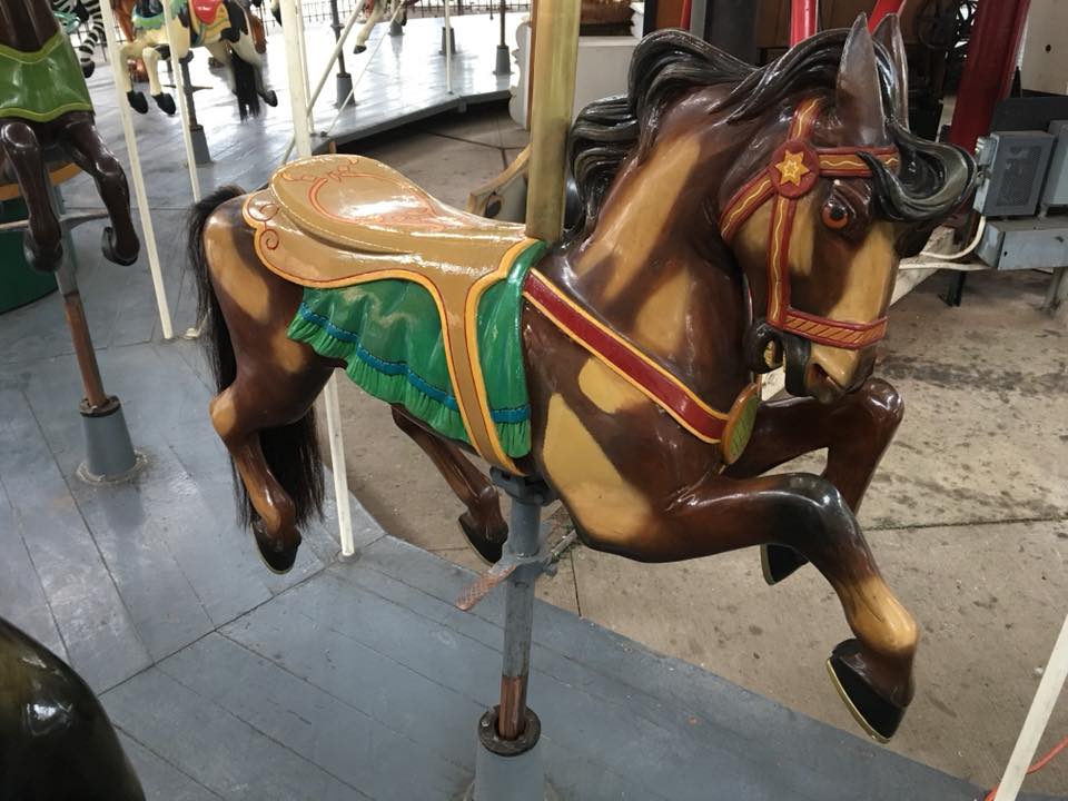 Restored carousel animal, a horse, from The Henry Ford Museum, Greenfield Village, Dearborn, MI