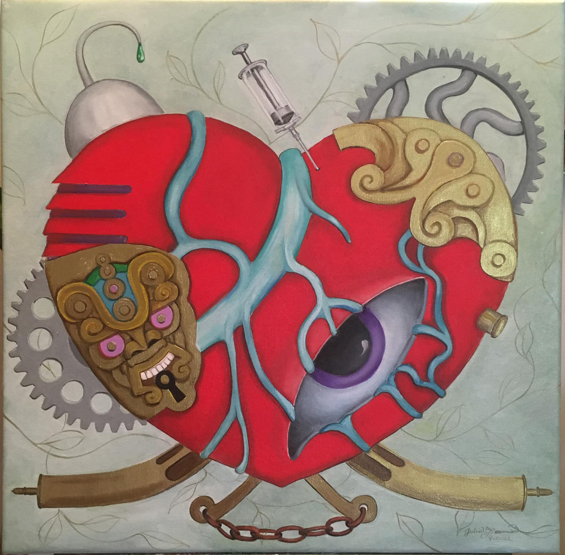 Heart in Steampunk style