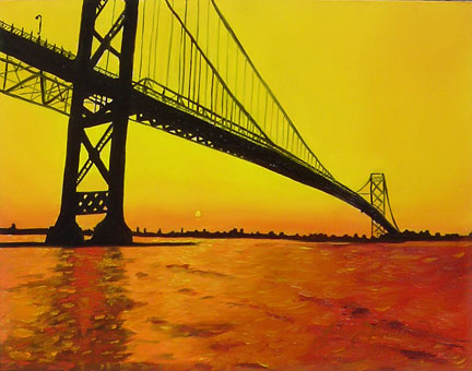 Ambassador Bridge painting