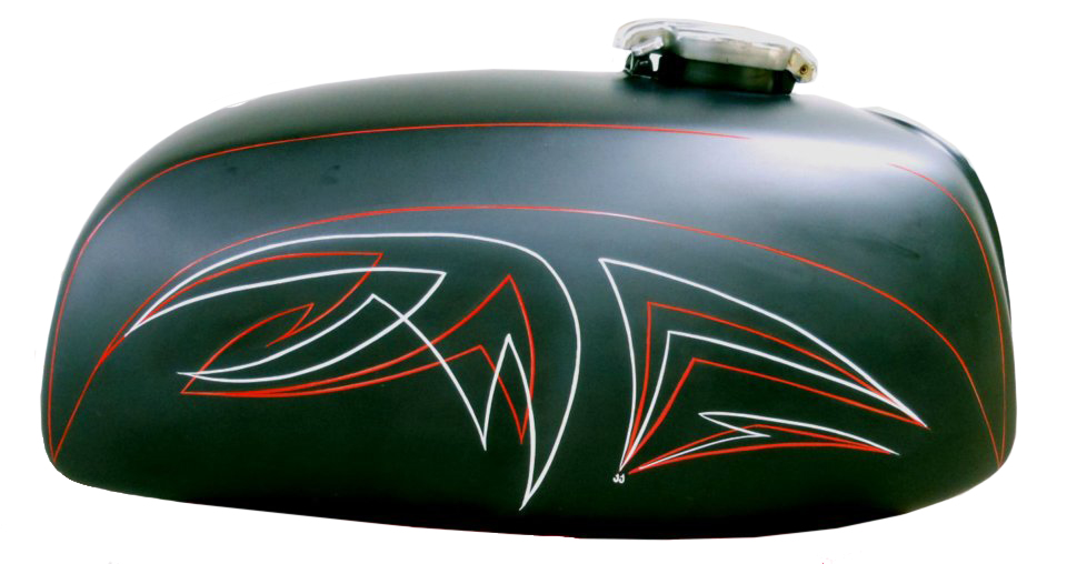 Pinstripes by Julie Fournier on motorcycle tank