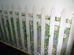 Hall Fence and flowers Mural